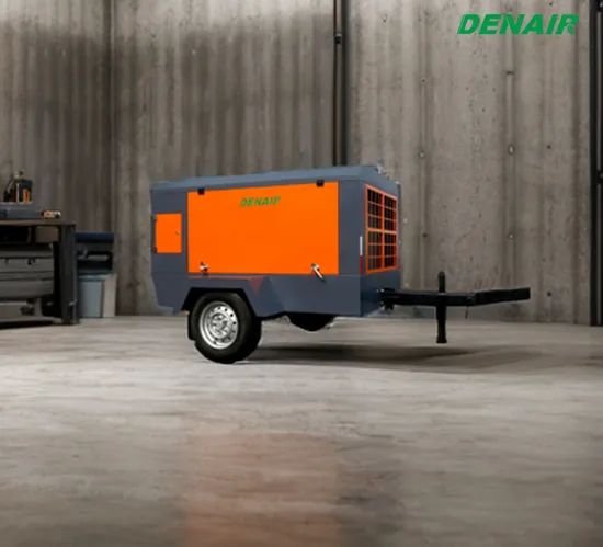 100psi Diesel Portable Screw Air Compressor 185