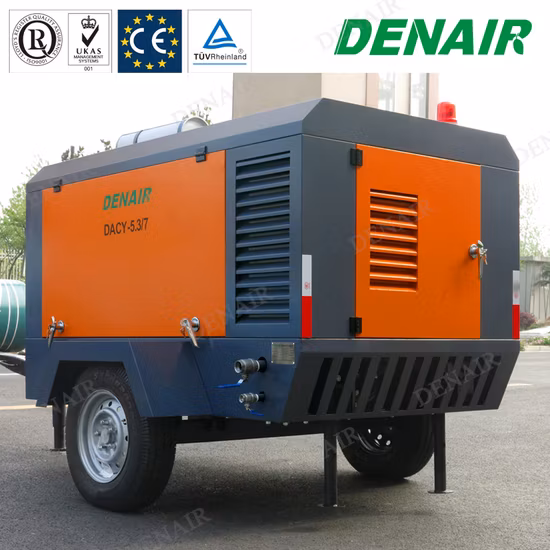 Rotary Twin Screw Engine Portable Screw Air Compressor