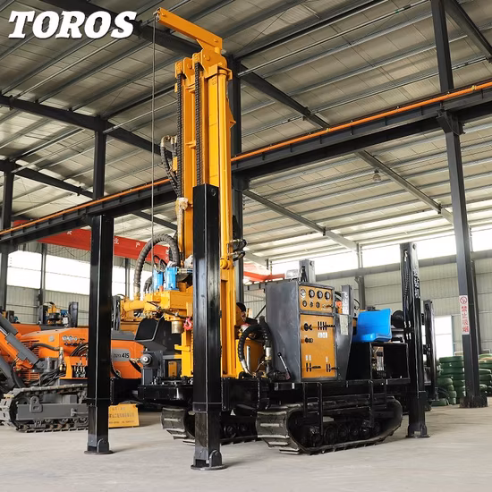 Small 300m Groundwater Drilling Machine Borehole Borewell Mini Core Exploration Mobile Mining Surface Geotechnical Mud Pump Water Well Drill Rig for Sale